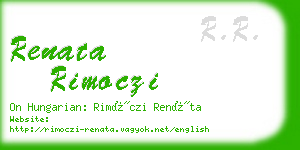 renata rimoczi business card